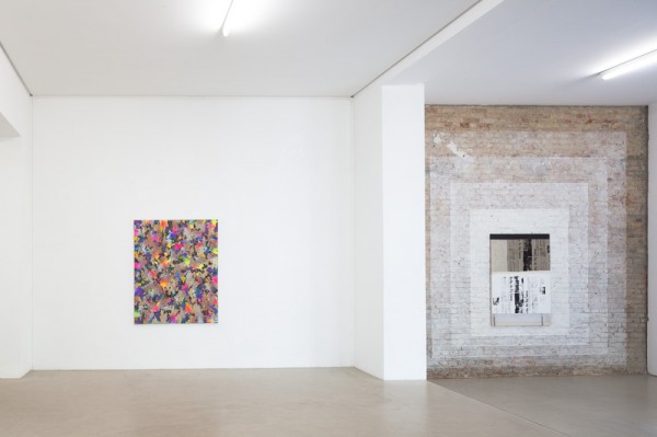Installation view 2, Left work by Yorgos Stamkopoulos, Right work by Alexander Wolff